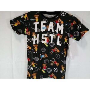 Road Narrows N.Y.C., Boys' Team HSTL Graphic T Shirt, Small Size, Black - NWT